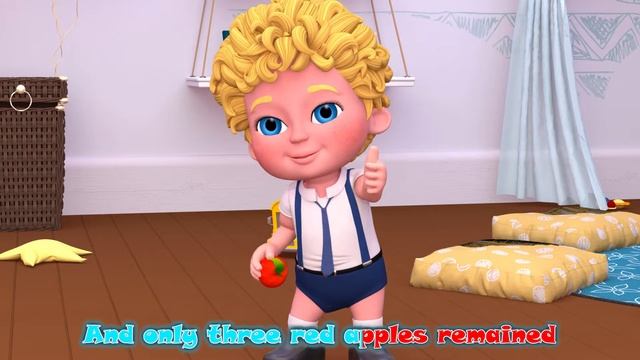 Fruity Melodies Five Red Apples |Apple Picking Symphony | Song for Children - Awesome Baby Preschoo смотреть онлайн