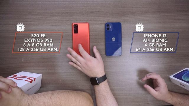 GALAXY S20 FE vs iPHONE 12 | comparativo entre os "MAIS BARATOS" da SAMSUNG e APPLE! смотреть онлайн