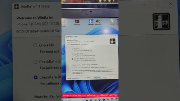 iPhone icloud bypass windows tool with signal iPhone 7 icloud bypass with network by iKey Prime