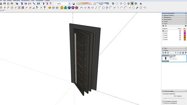 Анимация двери в SketchUp смотреть онлайн