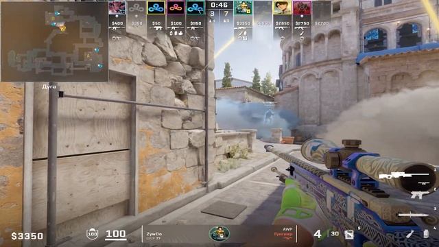 Как играет ZYWOO? Фишки с АВП на Inferno!