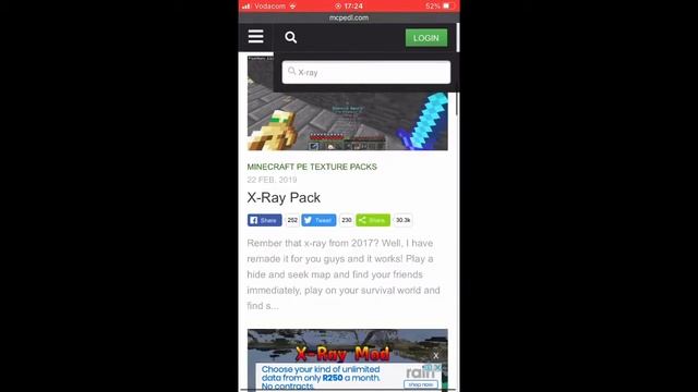 How to install X-RAY on iPhone Minecraft [Pocket Edition] смотреть онлайн