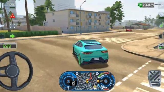 New Jaguar I-Pace| Taxi Sim 2020 Miami City Wheel Drive Android Games Driving #trending #viralvideo смотреть онлайн