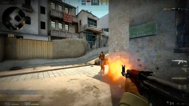 First Play CS GO WITH HARD BOTS :d смотреть онлайн