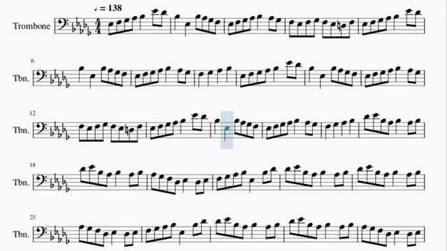 Trombone Sheet Music: How to play Bad Apple (Touhou) by nomico смотреть онлайн