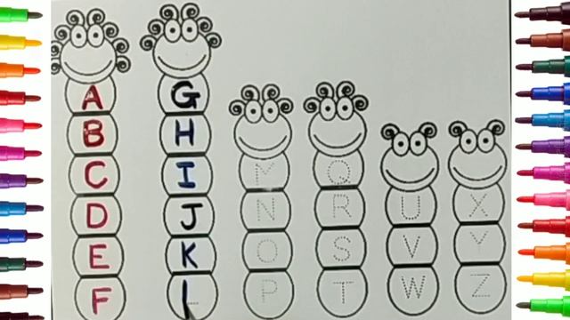 a for apple b for ball I abcd learning I abcd rhymes I alphabets I coloring I kids learning смотреть онлайн