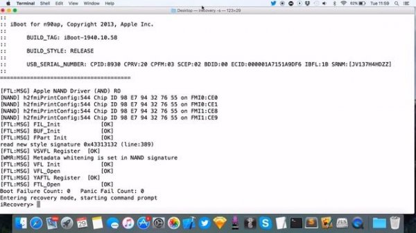 iRecovery iOS Tutorial - Escape Recovery Mode Loop, Communicate with iBoot