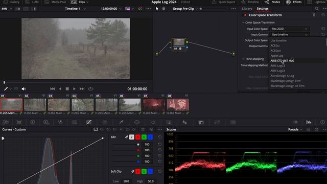 Easily Convert APPLE LOG To REC709 in Davinci Resolve 18 смотреть онлайн