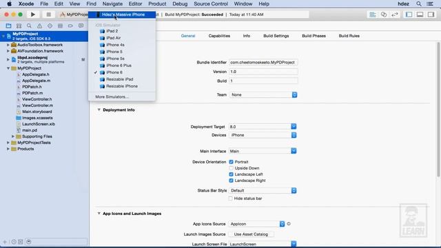 Learning libPD for iOS: 11. Testing the libPD app on a device смотреть онлайн