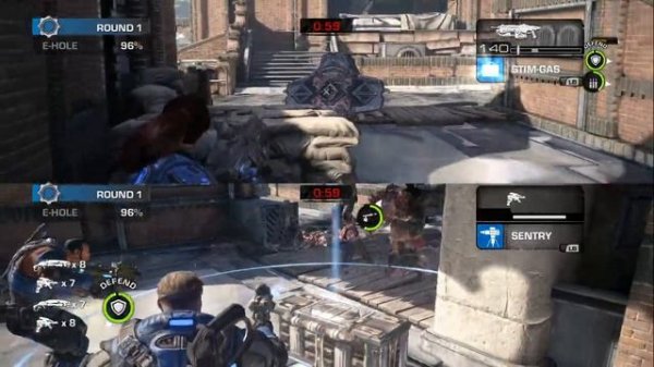 Gears of War: Judgment Multiplayer - RELEASE DAY Overrun Splitscreen Co-op [HD] Gameplay - 4th Matc
