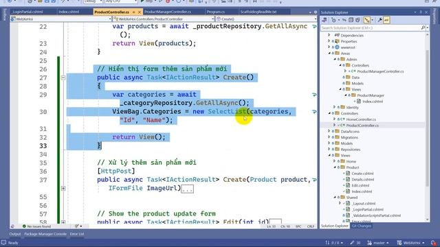 Hướng dẫn thực hành Lab 4 ASP.NET Core MVC (Admin Area - Layout Admin) смотреть онлайн