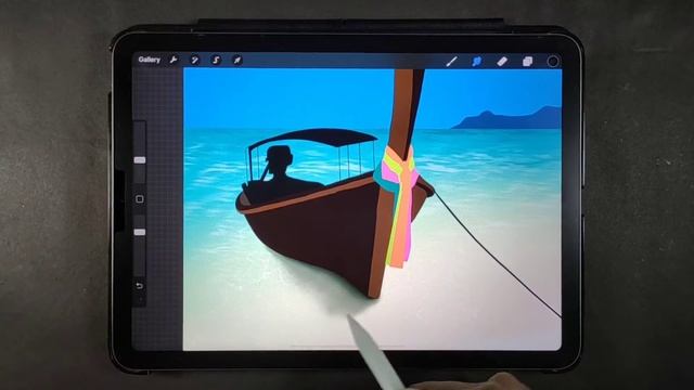 Beautiful sea beach Digital Painting with Procreate on iPad 🏝 смотреть онлайн