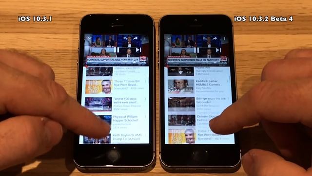 iPhone 5S Speed Test : iOS 10.3.1 vs iOS 10.3.2 Beta 4 / Public Beta 4 Build 14F5086a смотреть онлайн