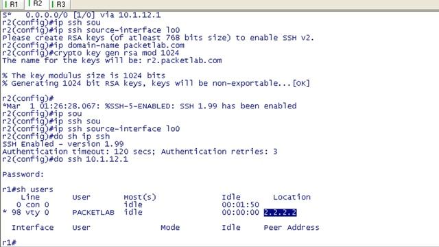 Configuring Secure Shell (SSH) On Cisco Devices Lab - Part 4 смотреть онлайн