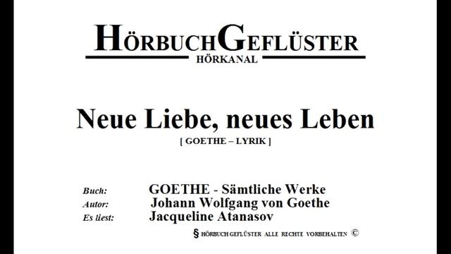 Neue Liebe, neues Leben [J. W. von Goethe] смотреть онлайн