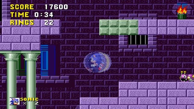 Sonic The Hedgehog [1991] (Sega Genesis) Marble Zone [1080p] смотреть онлайн