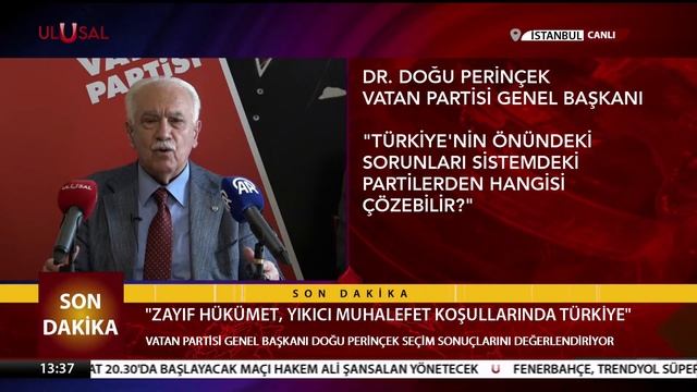 Vatan Partisi Genel Başkanı Doğu Perinçek 31 Mart 2024 seçim sonuçları hakkında açıklama yapıyor! смотреть онлайн