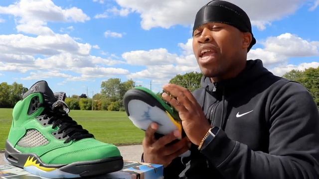 Air Jordan 5 Apple Green / Oregan Review смотреть онлайн