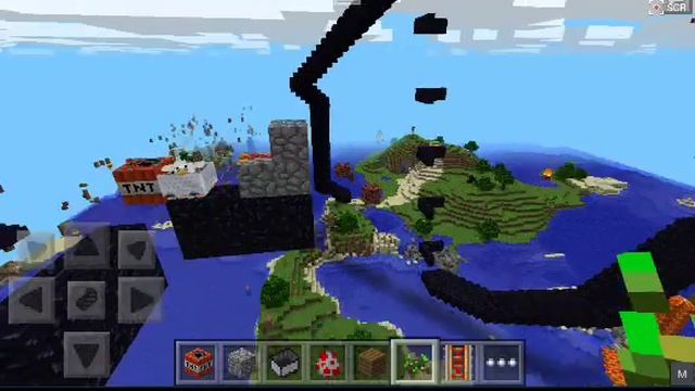Как сделать парашют в Minecraft pe 0.8.0 смотреть онлайн
