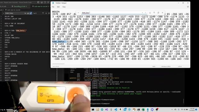Flipper Zero Demo: BADUSB - Convert Subghz RAW Into CSV File!