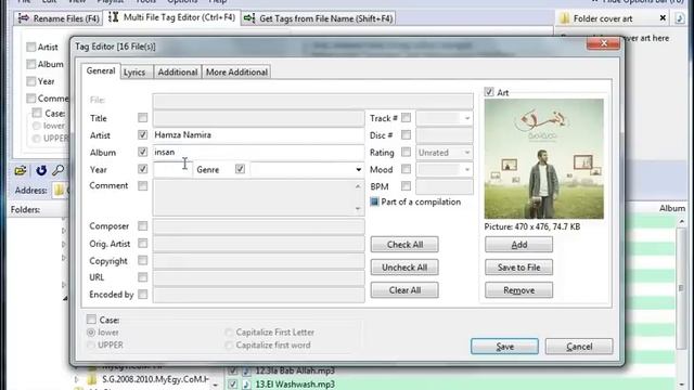Tutorial How to Use tag & Rename program for Edit Songs Artiste Album CD cover Mask Editor "Arabic смотреть онлайн