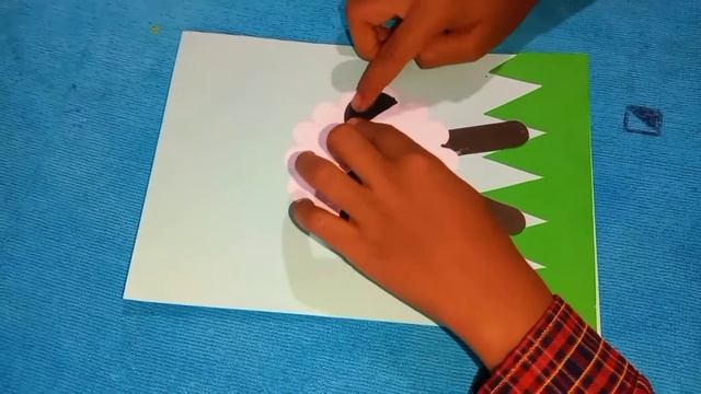 Sheep craft #applebees Apple bees smart kit paper cut craft| Munnar Subhi's channel смотреть онлайн