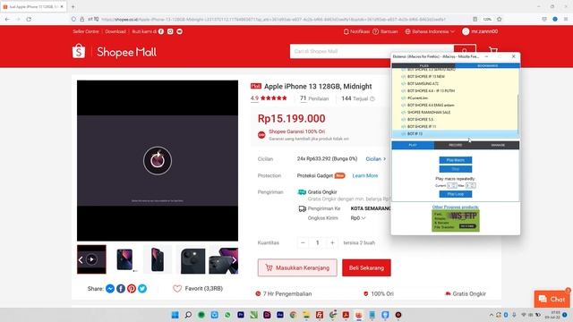 UPDATE TERBARU BOT SHOPEE FLASHSALE 7.7  | 100% DAPAT IPHONE !!