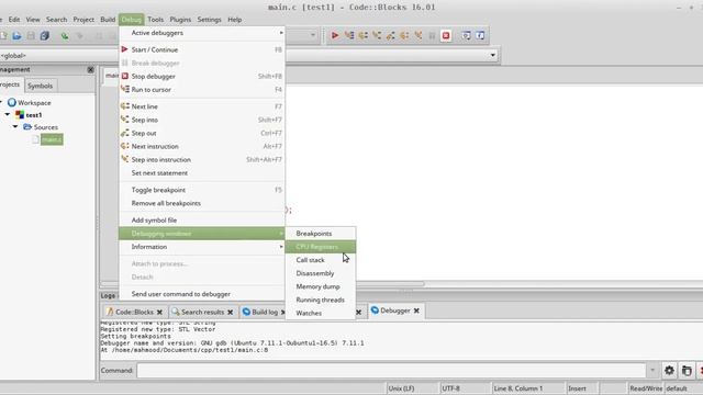 How to debug in code blocks using breakpoint(C programming) смотреть онлайн