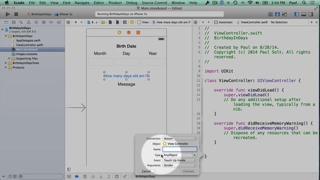 Old Swift 4 - Connect the User Interface to Code in Xcode 6 - Make iPhone Apps смотреть онлайн