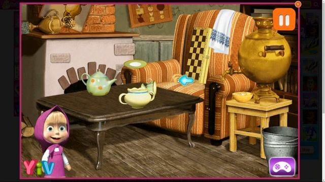 Masha and The Bear Clean the Room Game for Kids смотреть онлайн
