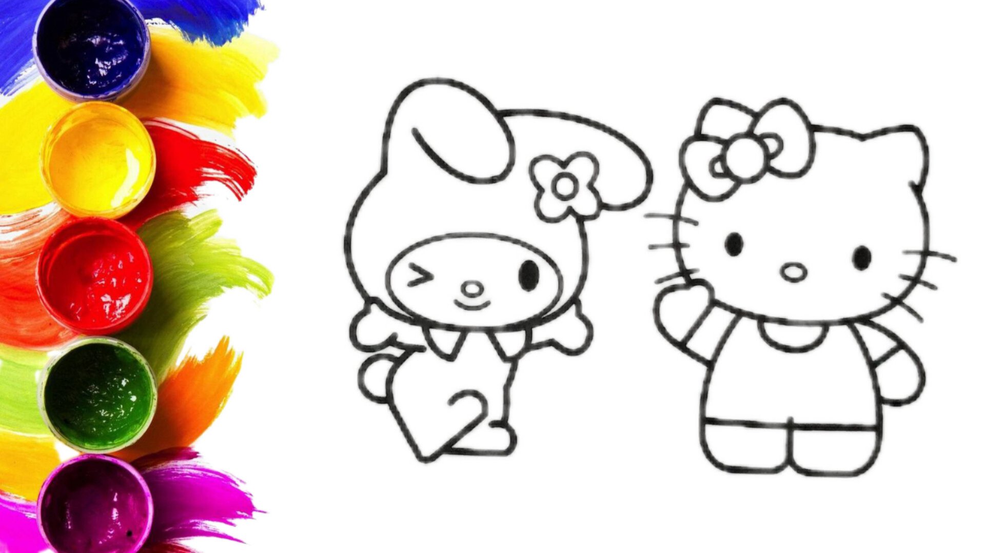 Hello KITTY раскраска для детей/рисунки для срисовки смотреть онлайн