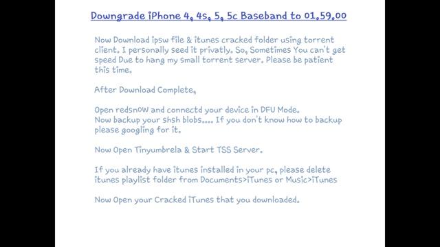 Downgrade iPhone 4, 4s, 5, 5c, 5s Baseband (Unlocked) Tutorial смотреть онлайн