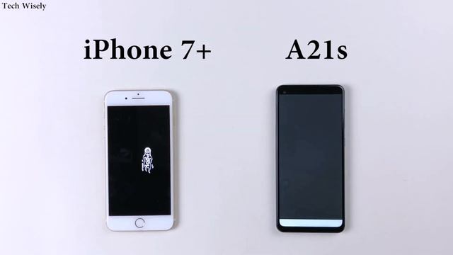 SAMSUNG A21s vs iPhone 7 Plus Speed Test смотреть онлайн
