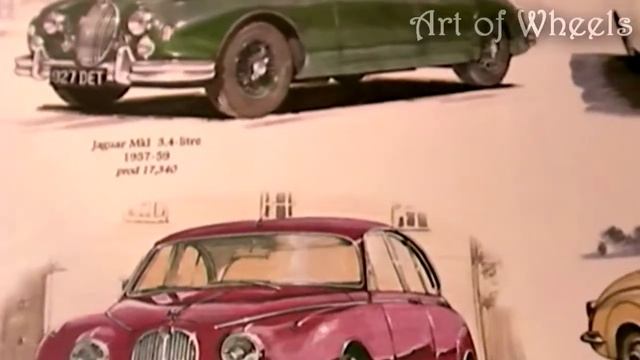 I ♥ Jaguar Mk1 3.4-litre 1957 Mk2 2.4-litre 1959 Mk2 3.8-litre Jaguar 340 1968 Art смотреть онлайн