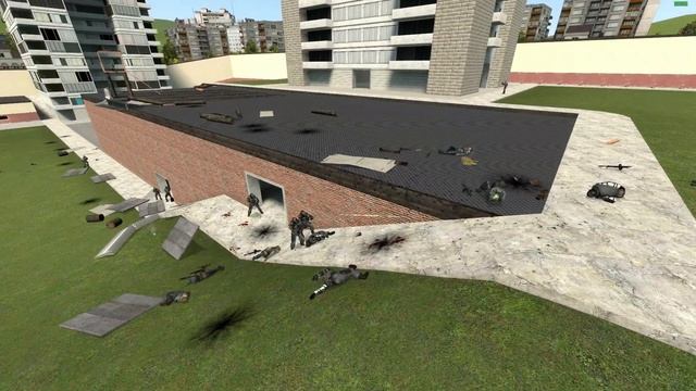 Garry's Mod Combine troops storm a Rebel stronghold смотреть онлайн