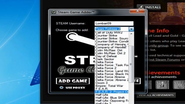 Steam Game Adder Hack 100% WORKING 2010 (NO PASSWORDS) смотреть онлайн