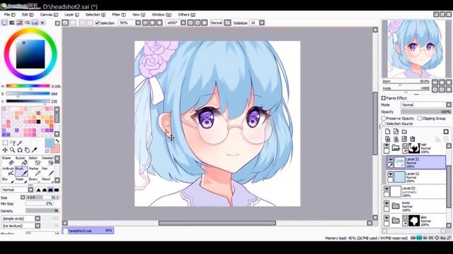 [Speedpaint] Crystal | Paint Tool SAI смотреть онлайн