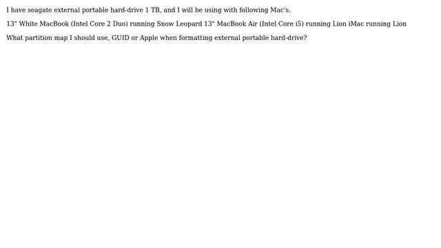 When is the GUID partition table (GPT) preferred over Apple partition map (APM) for external... смотреть онлайн