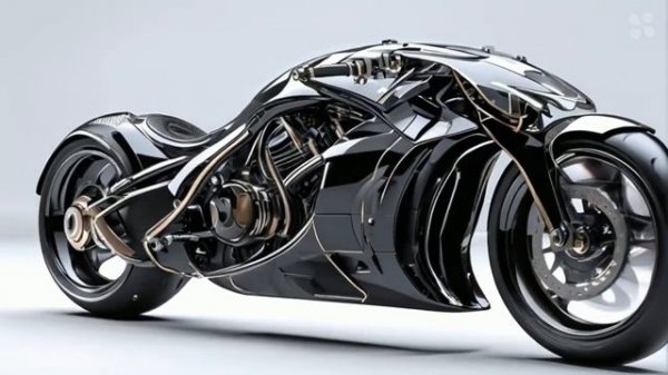 Futuristic Allure： Sexy Models and Sleek Motorcycles in a High-Tech World