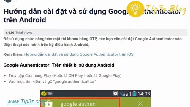 Hướng dẫn cài đặt ứng dụng Google Authenticator trên điện thoại Iphone và Android || Tip3z смотреть онлайн