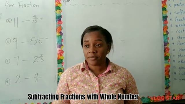 SUBTRACTING FRACTION WITH WHOLE NUMBER Part2 смотреть онлайн