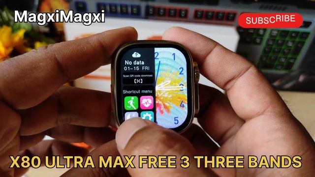 Model: X80 Ultra Max | Free 3 Three Bands | 49mm | Wireless Charging | Unboxing Review смотреть онлайн