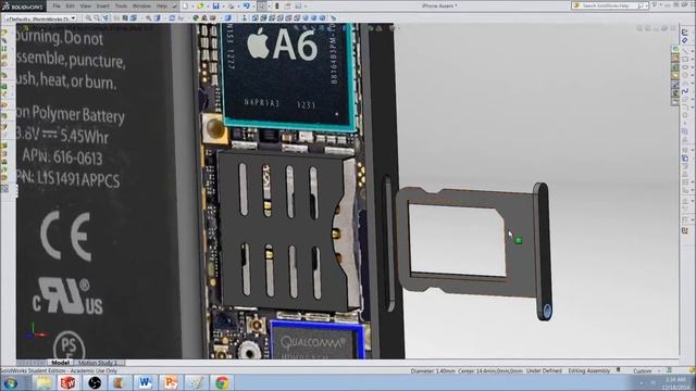 iPhone 5 Model Design in SolidWorks 2015 смотреть онлайн