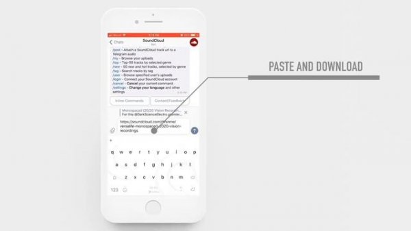 How to download music from SoundCloud in Telegram on iPhone