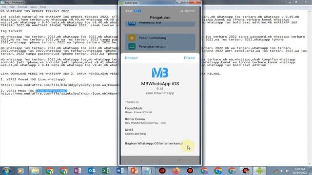 MB WHATSAPP IOS UPDATE TERKINI 2022 смотреть онлайн