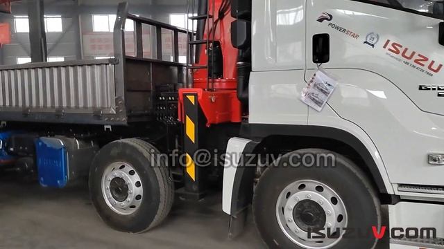 ISUZU 10 T palfinger crane truck on Giga chassis. смотреть онлайн