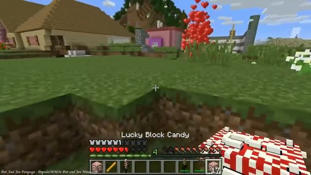 PopularMMOs Pat and Jen Minecraft: CANDY LUCKY BLOCK!!! Mod Showcase смотреть онлайн