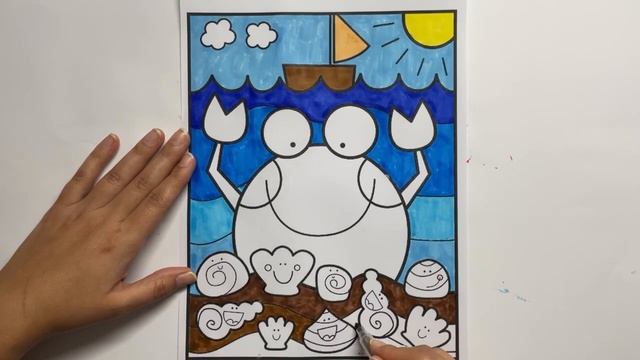 Crab Coloring Page | Coloring Videos | Coloring For Kids #coloring #coloringvideos