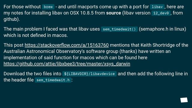 How to install libav/avconv on Mac OS X or macOS 11? смотреть онлайн