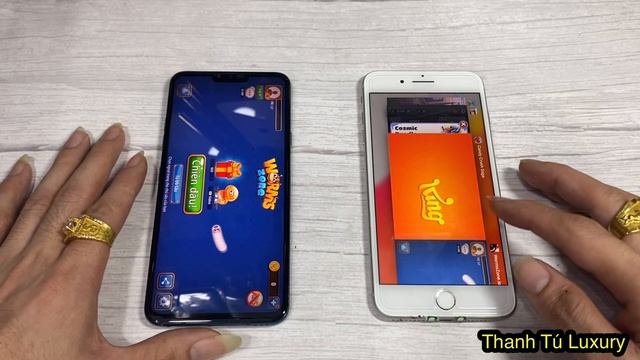 LG V40 thinQ vs iPhone 8 plus. Spees test Thanh Tú смотреть онлайн